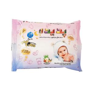 دستمال مرطوب کودک پاکتی پدیده بسته 20 عددی