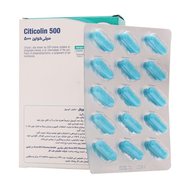قرص سیتی کولین 500 میلی گرم یوروویتال 30 عددی
