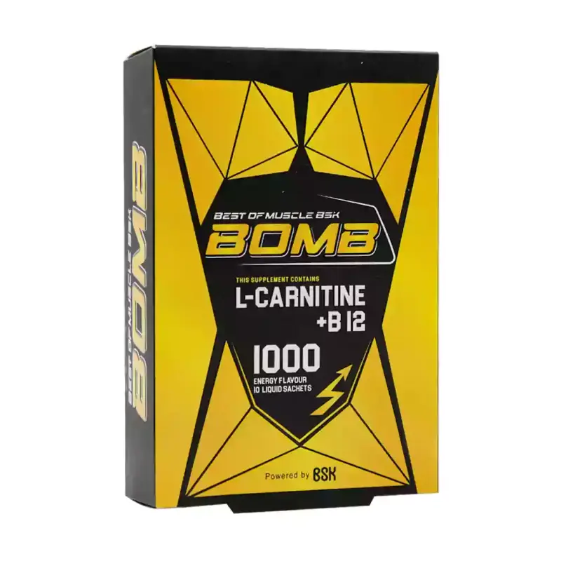 ساشه مايع ال کارنيتين+B12 بی اس کی 1000 میلی گرم بسته 10 عددی