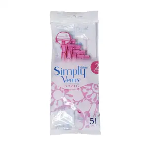 خودتراش دولبه ژیلت مدل simply venus بسته 5 عددی