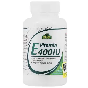 سافت ژل ویتامین E 400 واحد آلفا ویتامینز قوطی 60 عددی