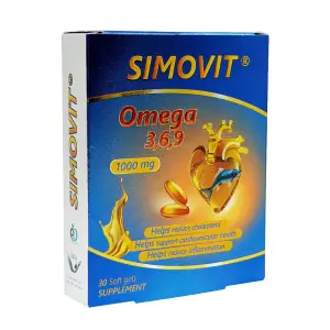 سافت ژل امگا3 سیموویت 1000 میلی گرم سیمرغ دارو  30 عددی