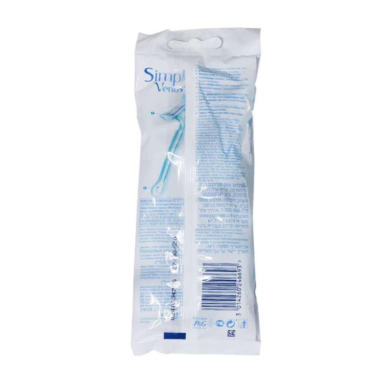 خودتراش دولبه ژیلت مدل simply venus بسته 4 عددی