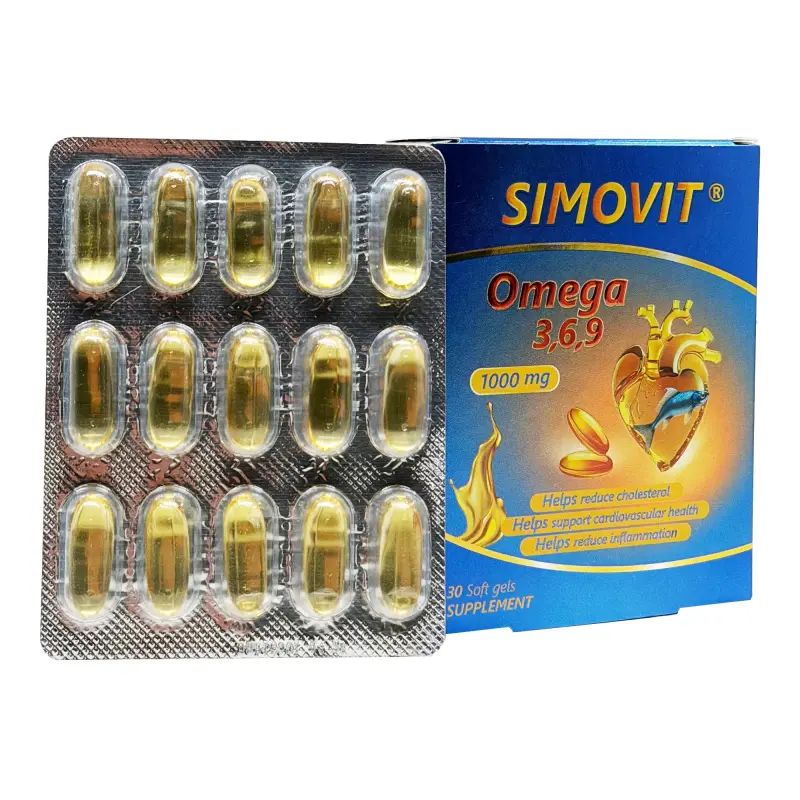 سافت ژل امگا3 سیموویت 1000 میلی گرم سیمرغ دارو  30 عددی
