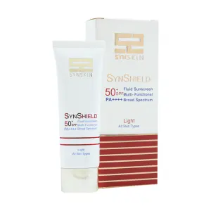 کرم ضد آفتاب فلوئید SPF50 بژ روشن  ساین اسکین 50 گرمی