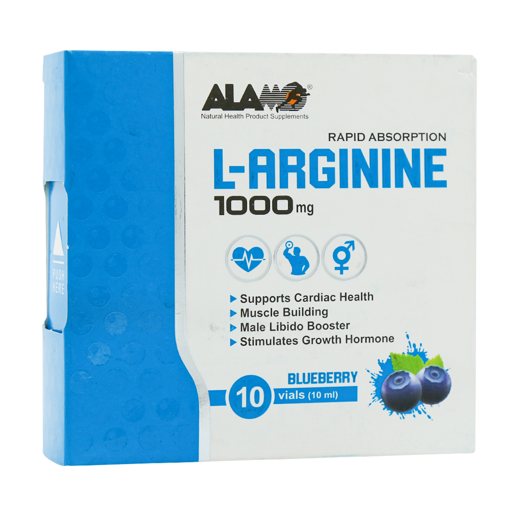 ویال ال آرژنین 1000 میلی گرم آلامو طعم بلوبری 10 عددی