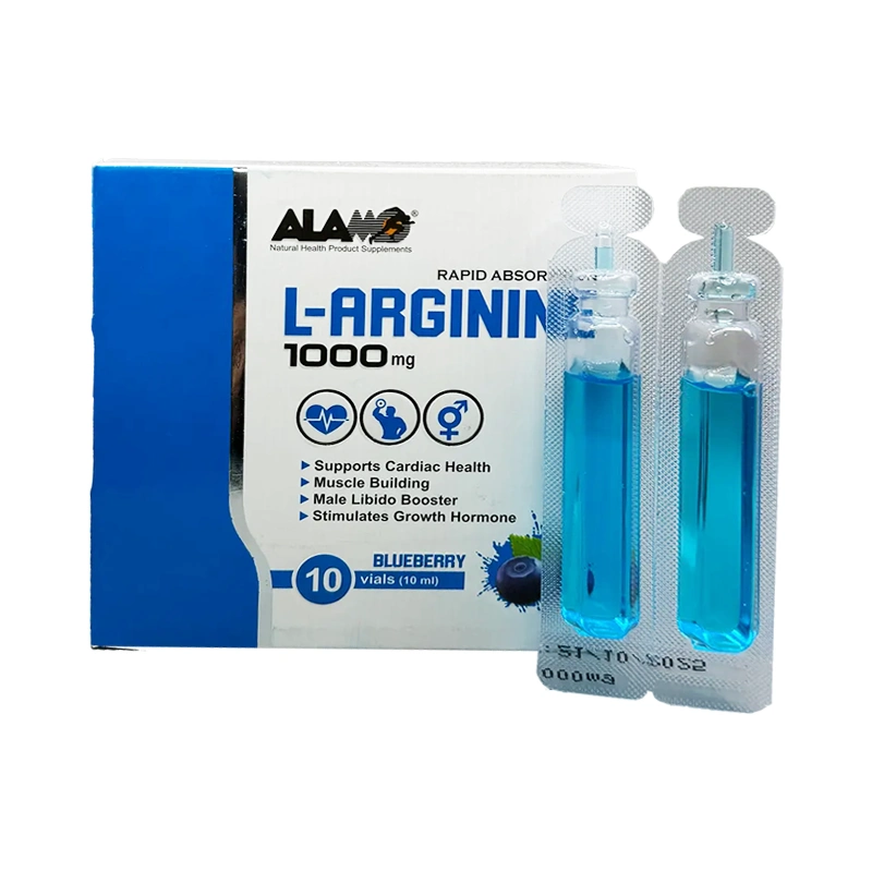 ویال ال آرژنین 1000 میلی گرم آلامو طعم بلوبری 10 عددی