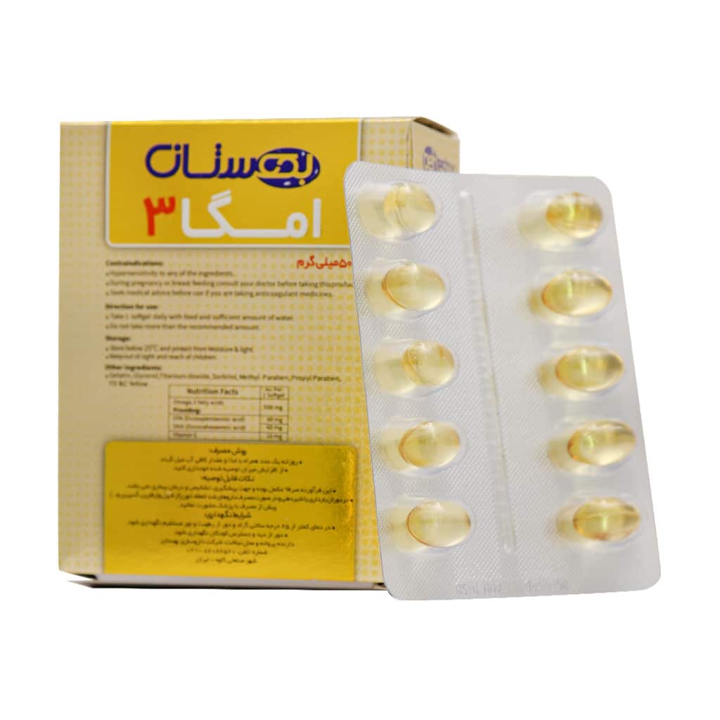 سافت ژل امگا 3 500 میلی گرم بهستان 30 عددی