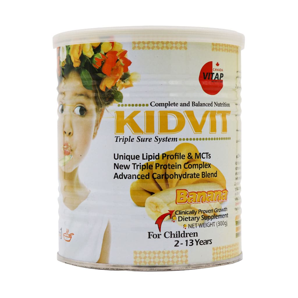 پودر افزایش وزن کیدویت دخترانه طعم دابل شکلات 300 گرمی