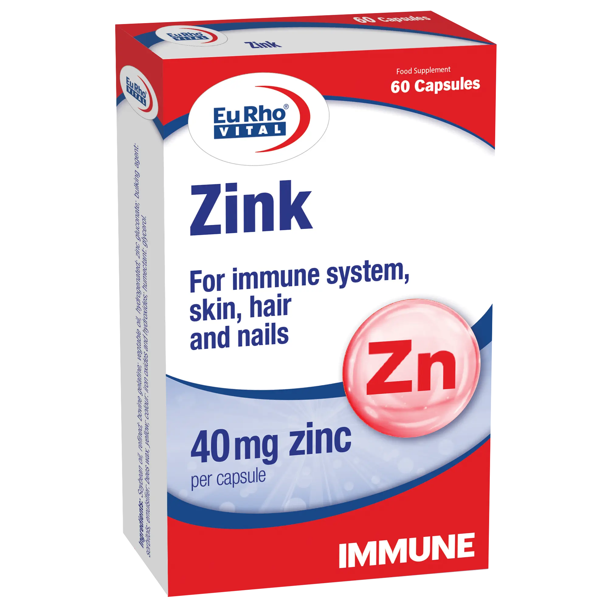 سافت ژل زینک 40 میلی گرم یوروویتال 60 عددی