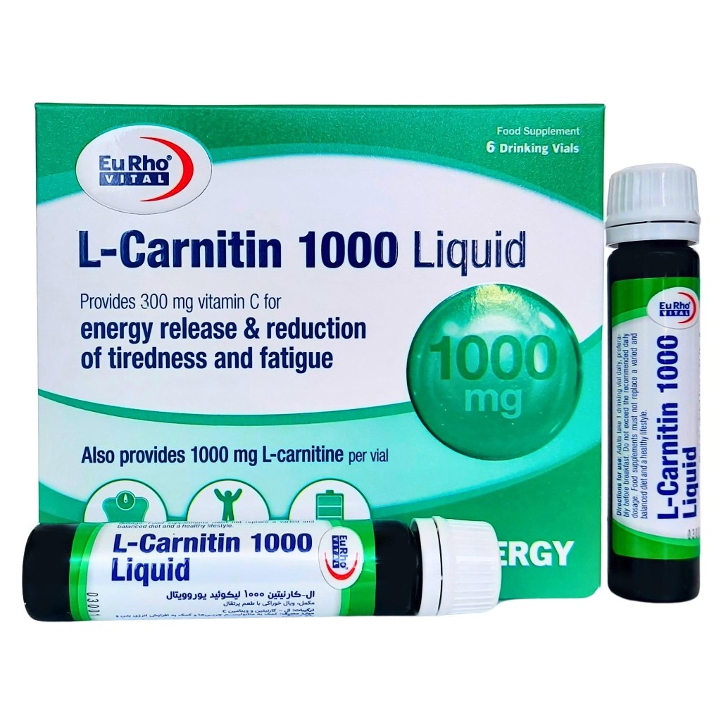 ویال ال کارنیتین 2000 میلی گرم یوروویتال 6 عددی
