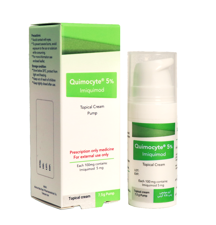 کرم  پمپی  زگیل تناسلی  کیموسایت  ايمي کيمود 5 درصد 7.5  گرمی
