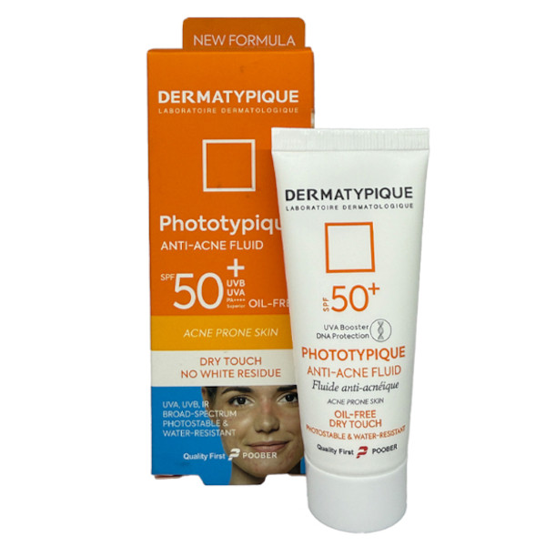 ضد آفتاب بی رنگ فاقد چربی SPF50 درماتیپیک 50 میلی لیتر