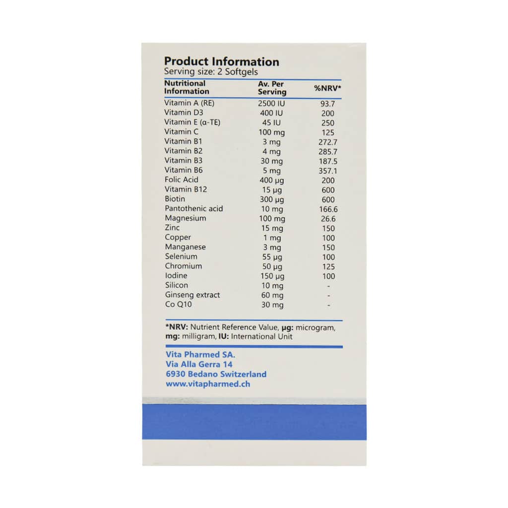 مولتی فور هیم مخصوص آقایان ویتالی تون 60 عددی