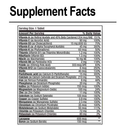 منز کامپلیت برونسون مولتی ویتامین آقایان قرص 30 عدد