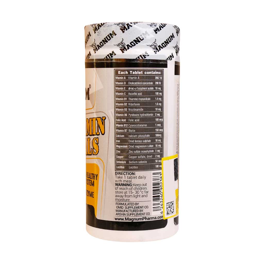 قرص مولتی ویتامین و مینرال مگنوم 60 عدد