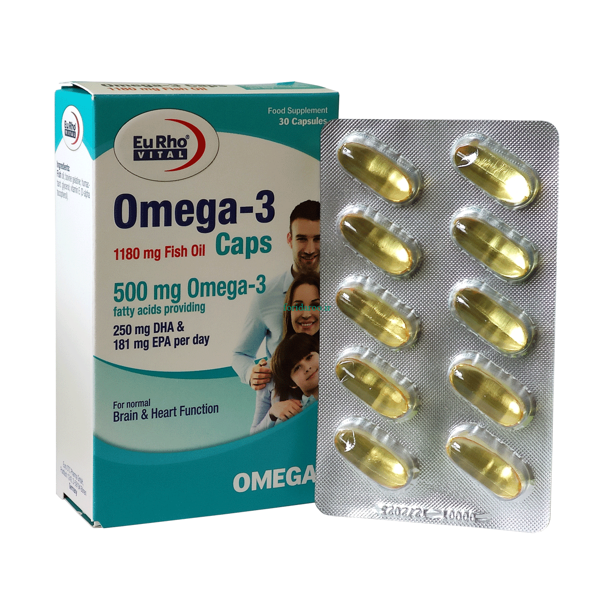 کپسول امگا 3 یوروویتال 500 میلی گرم 30 عددی