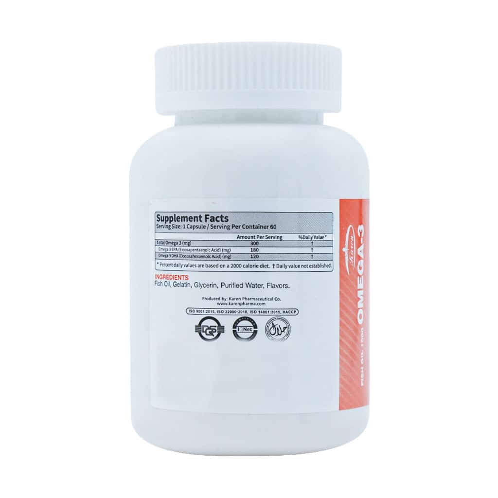 سافت ژل امگا 3 کارن 60 عددی