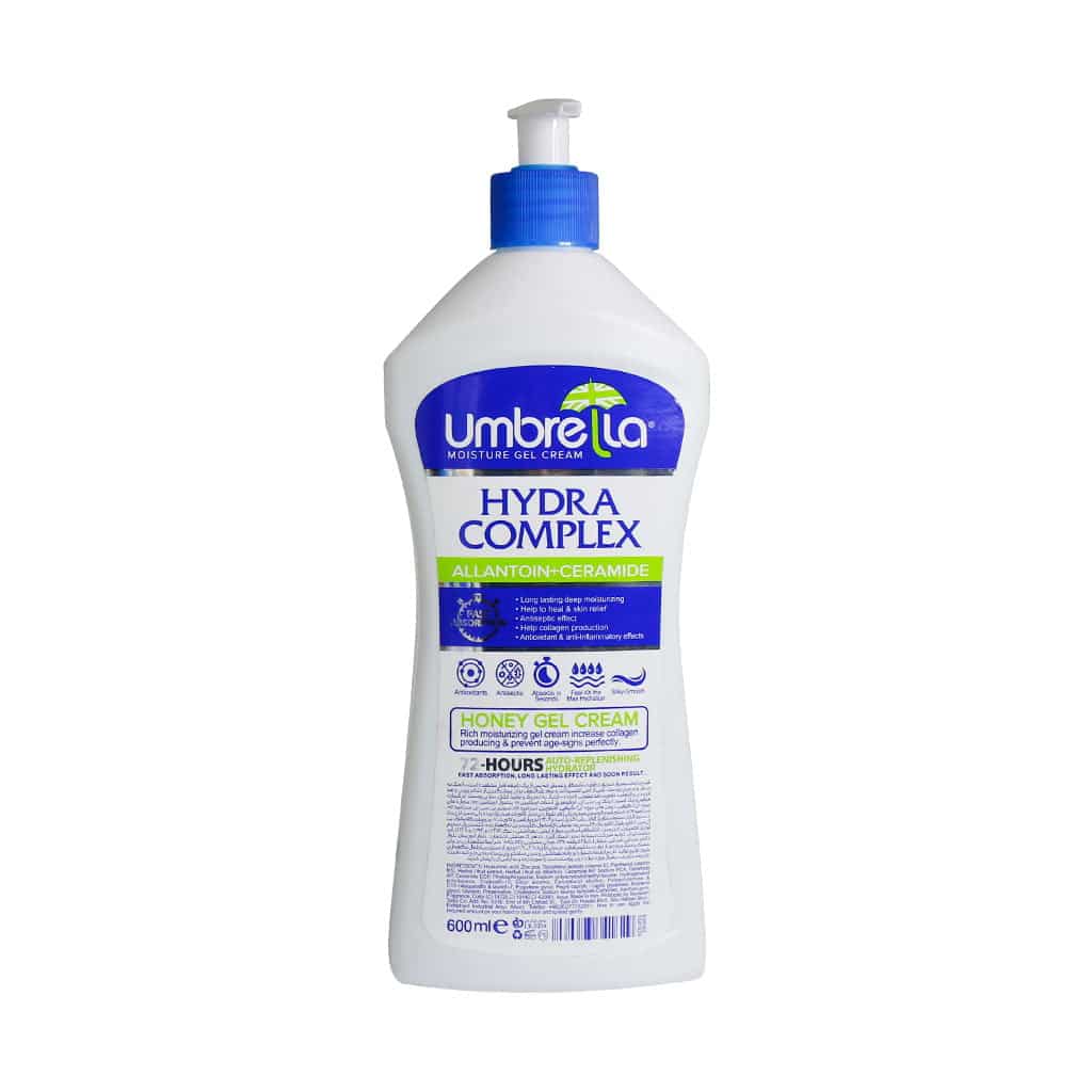 ژل کرم آبرسان پمپی زیتون آمبرلا 600 میلی لیتر