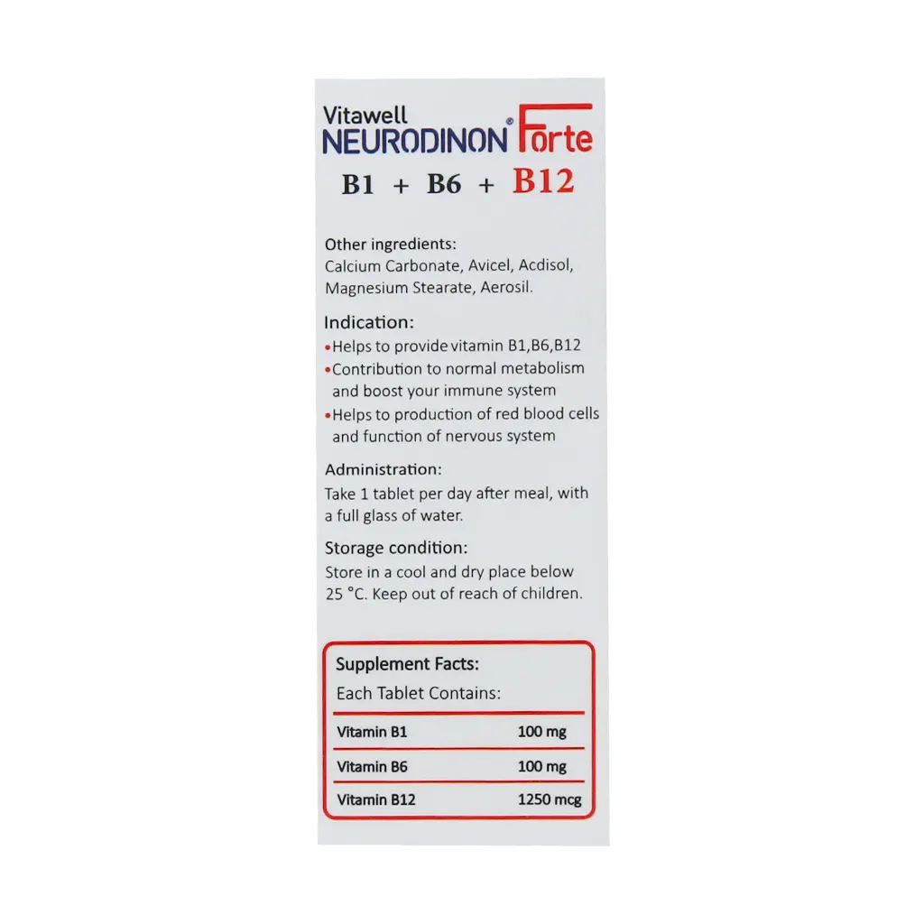 قرص روکشدار نورودینون فورت ویتاول 30 عددی