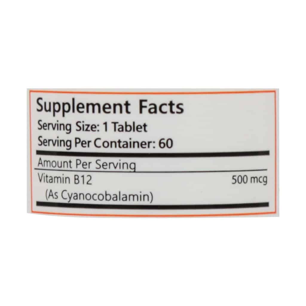 قرص ویتامین B12 برونسون 500 میکروگرمی  60 عددی