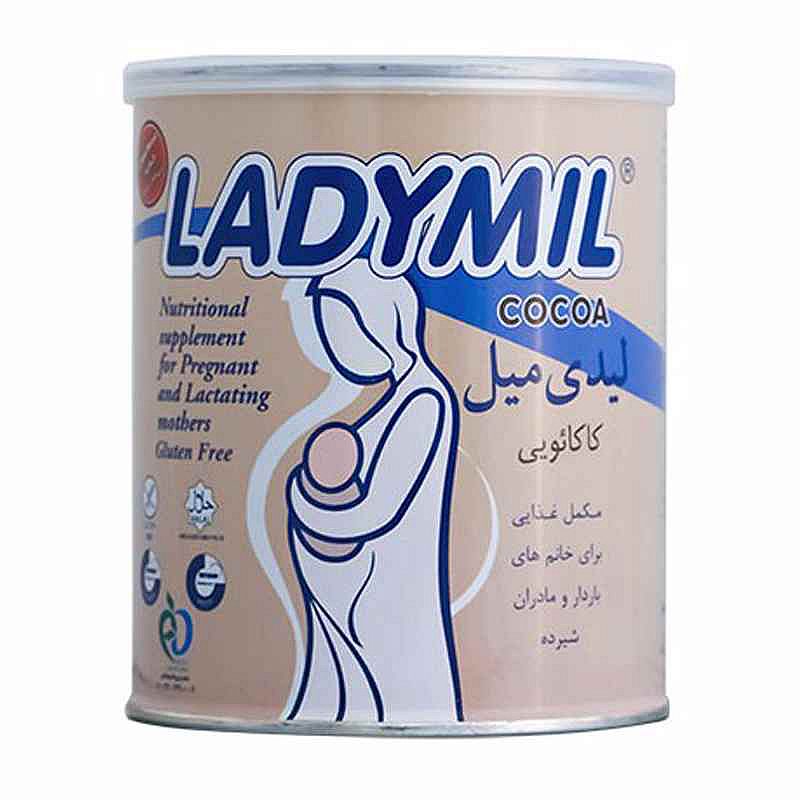 پودر لیدی میل مخصوص خانم های باردار و شیرده طعم کاکائو 400 گرمی