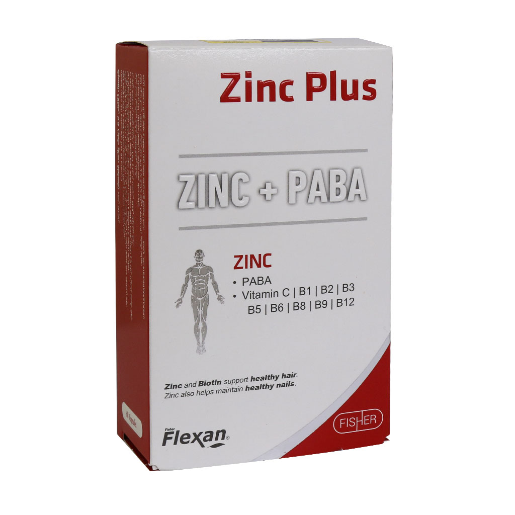 کپسول زینک پلاس پابا فیشر فلکسان 60 عددی