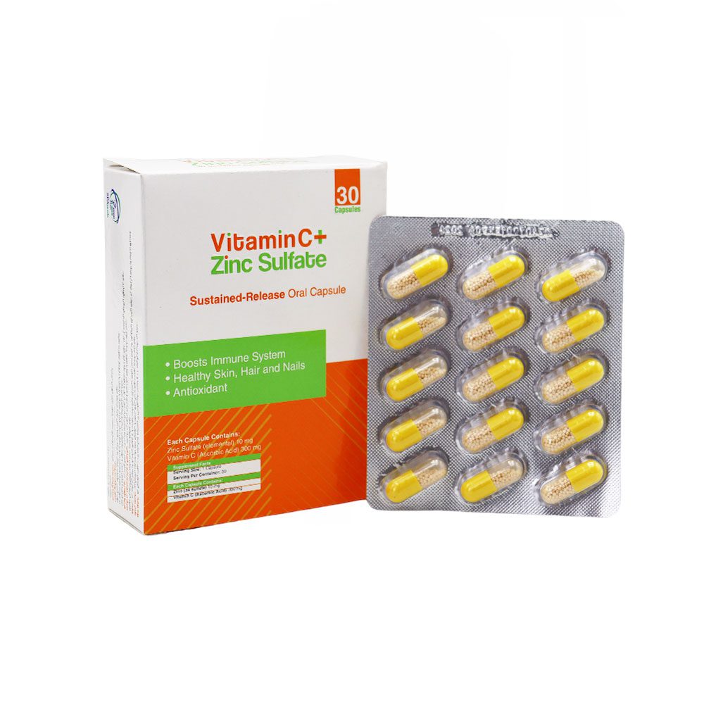 کپسول ویتامین سی و زینک سلامت پرمون  امین 30 عددی