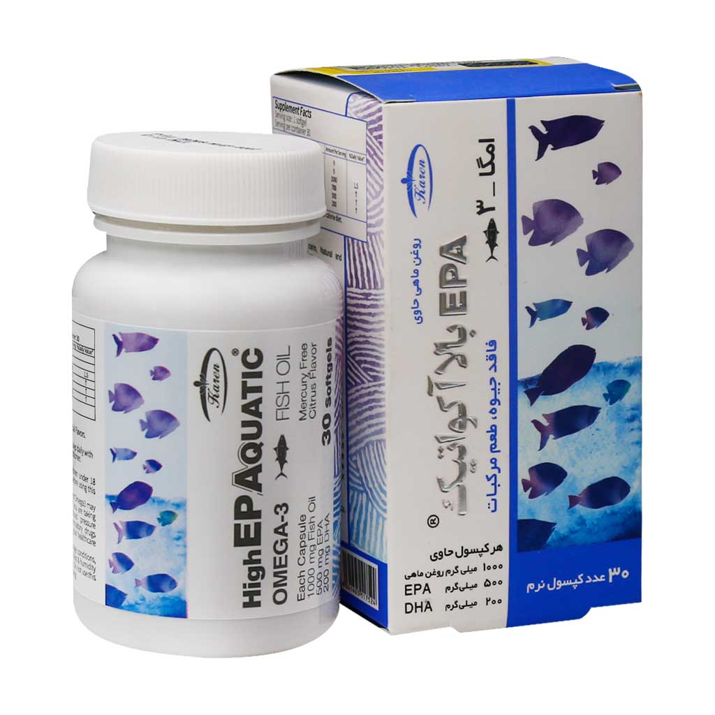 کپسول روغن ماهی حاوی EPA بالا آکواتیک کارن 30 عددی