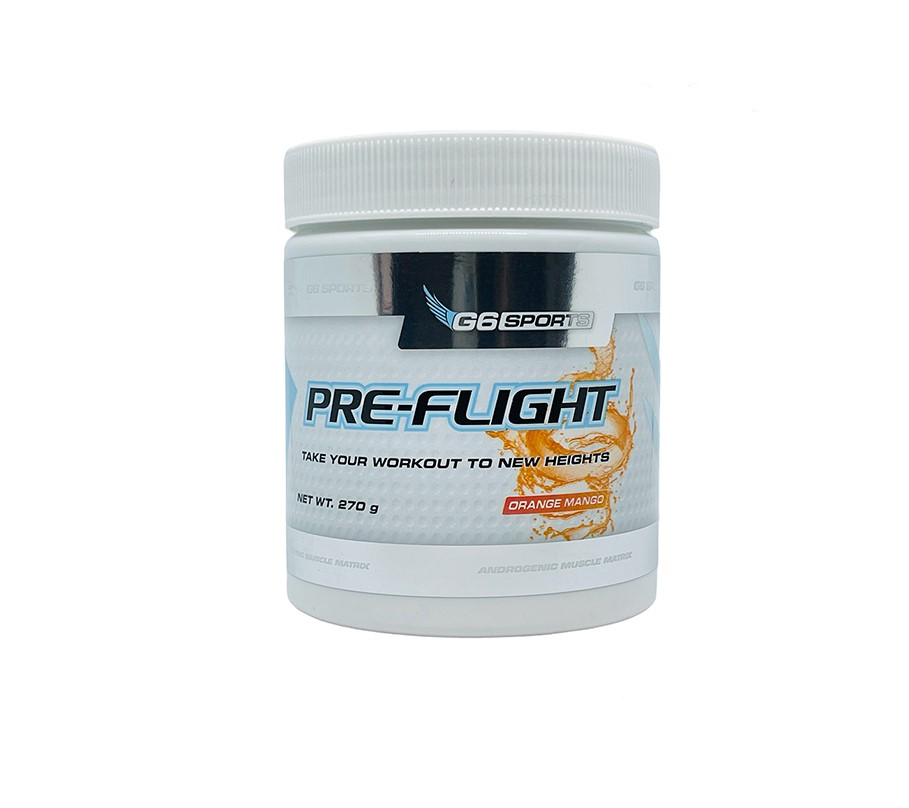 پودر پمپ  پری فلایت جی۶ اسپورت جی ان سی آمریکا طعم پرتقال انبه 270 گرمی