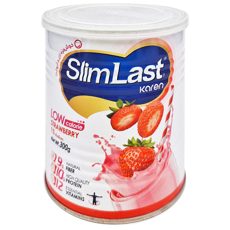 پودر اسلیم لست 1 کارن طعم توت فرنگی 300 گرمی