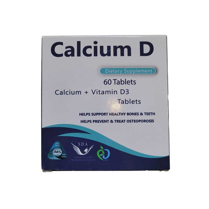 قرص کلسیم و ویتامین د سیمرغ دارو 60 عددی