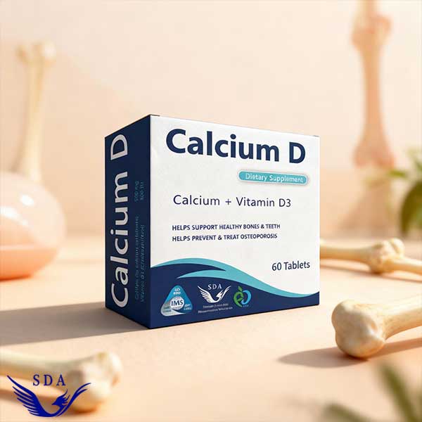 قرص کلسیم و ویتامین د سیمرغ دارو 60 عددی