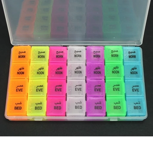 جعبه قرص روزانه و هفتگی