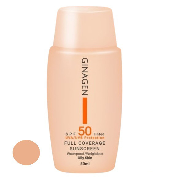 کرم ضد آفتاب رنگی ژیناژن 03 پوست چرب SPF50